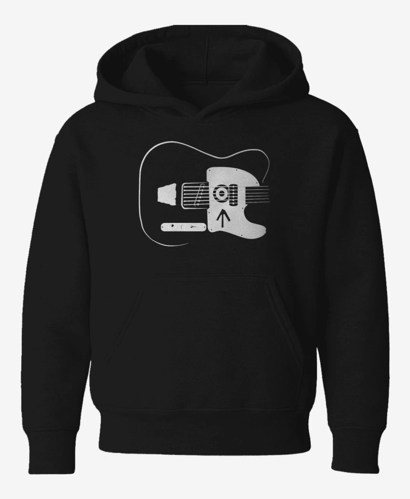 Poleron de niño Negro de Guitar Grunge 