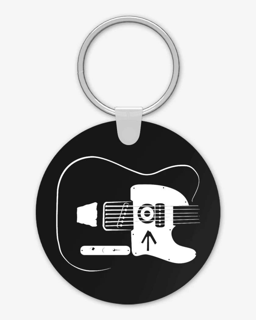 Llavero Negro de Guitar Grunge 