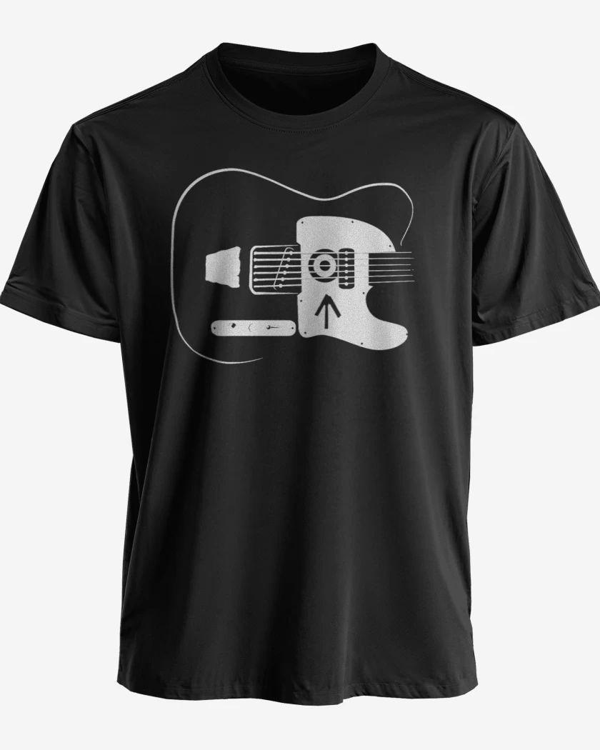 Polera premium Negro de Guitar Grunge 