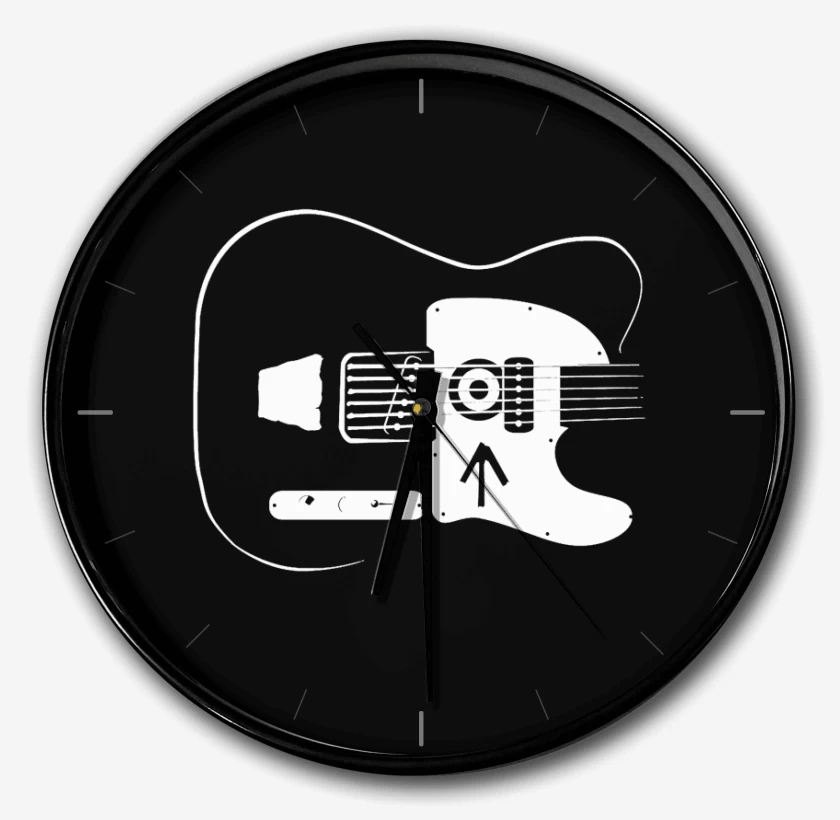 Reloj Negro de Guitar Grunge 