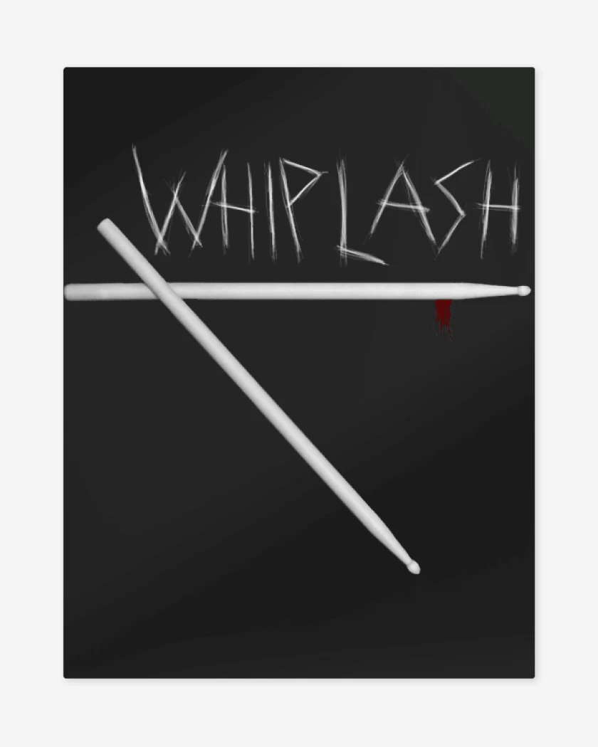 Print metalico Negro de Whiplash Baquetas