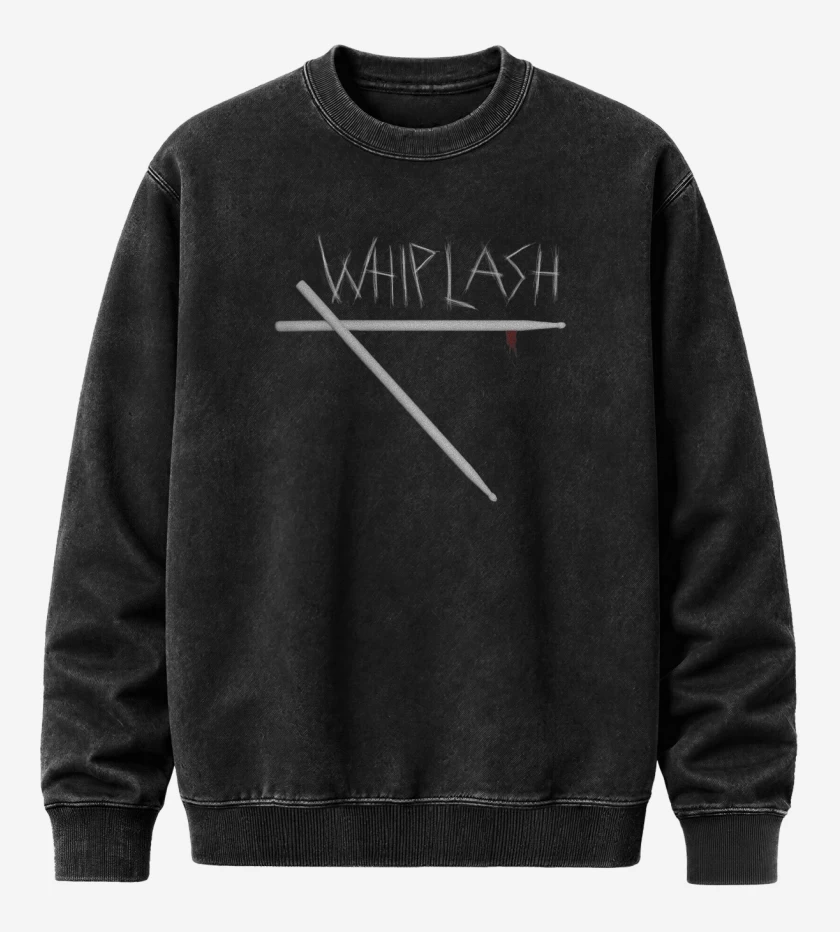 Poleron Polo Acid Wash Negro de Whiplash Baquetas