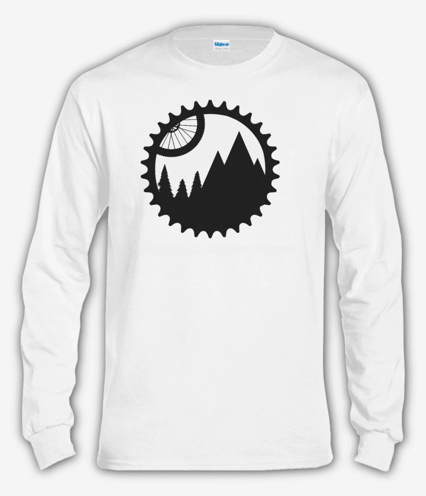 Polera manga larga Blanco de Bike montain