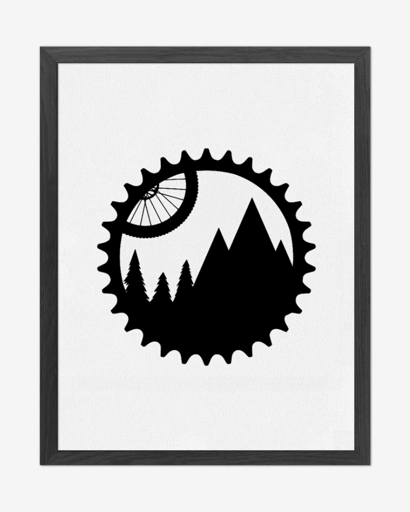 Cuadro decorativo Blanco de Bike montain