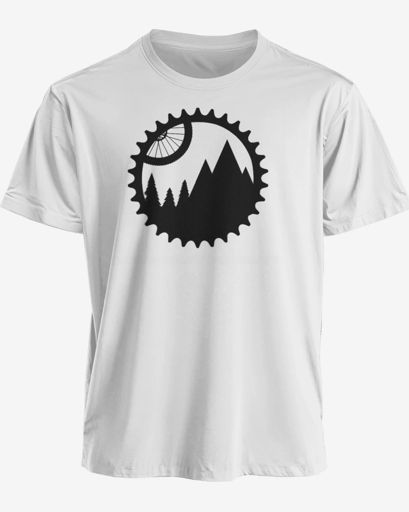 Polera premium Blanco de Bike montain