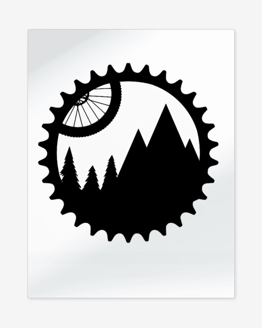 Print metalico Blanco de Bike montain