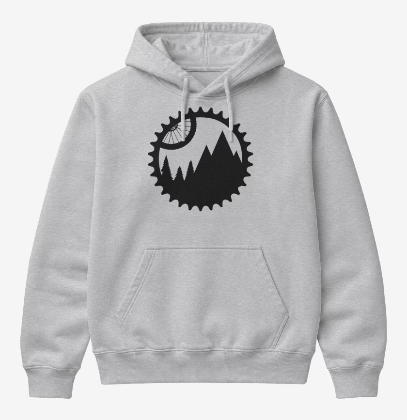 Poleron Canguro básico Gris Melange de Bike montain