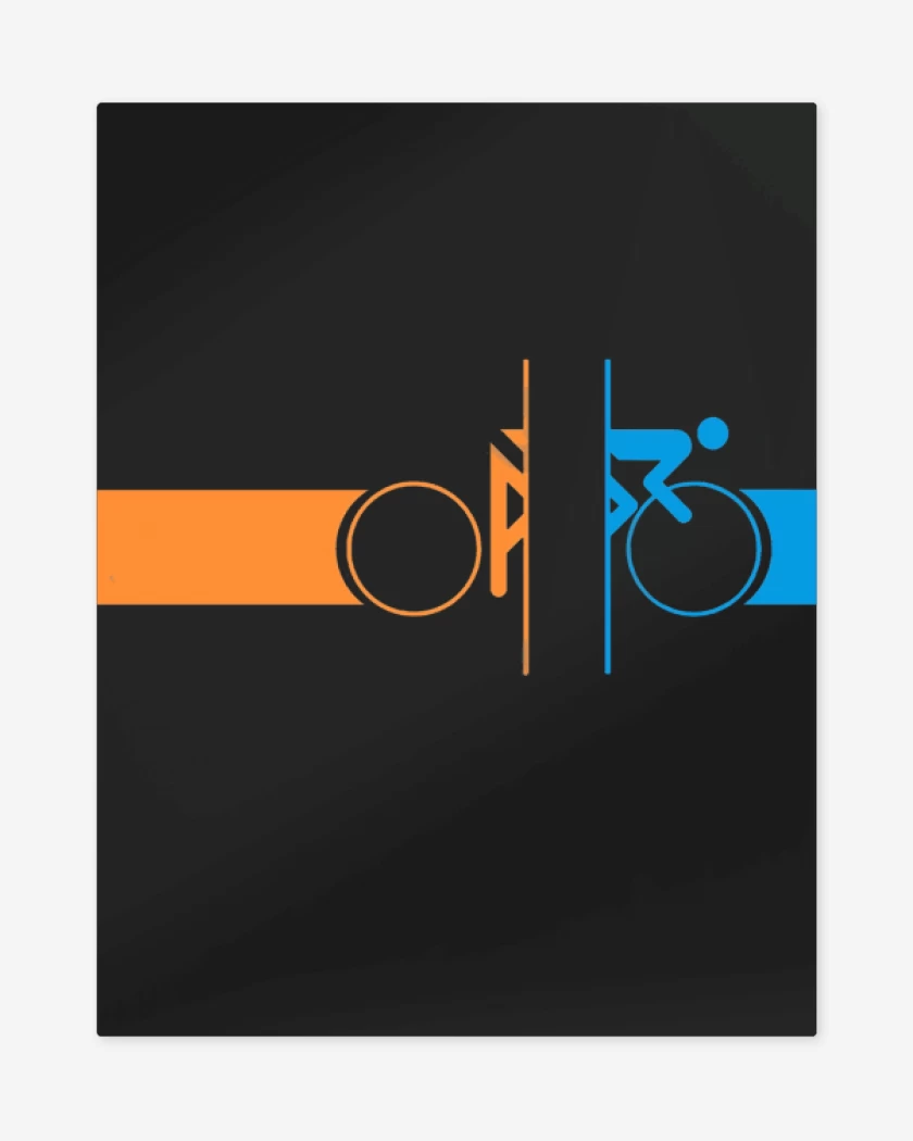 Print metalico Negro de Bike portal 