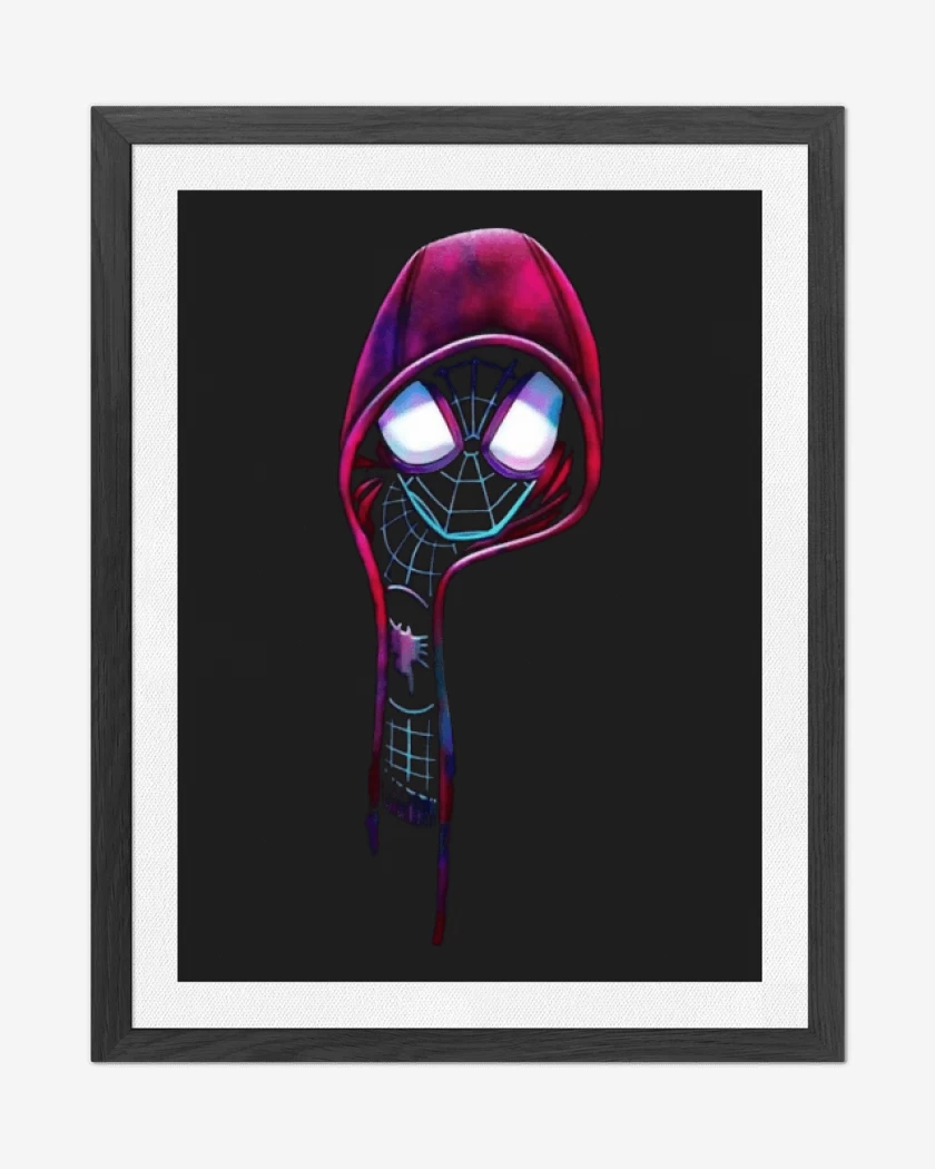 Cuadro decorativo Negro de Spider Capucha 