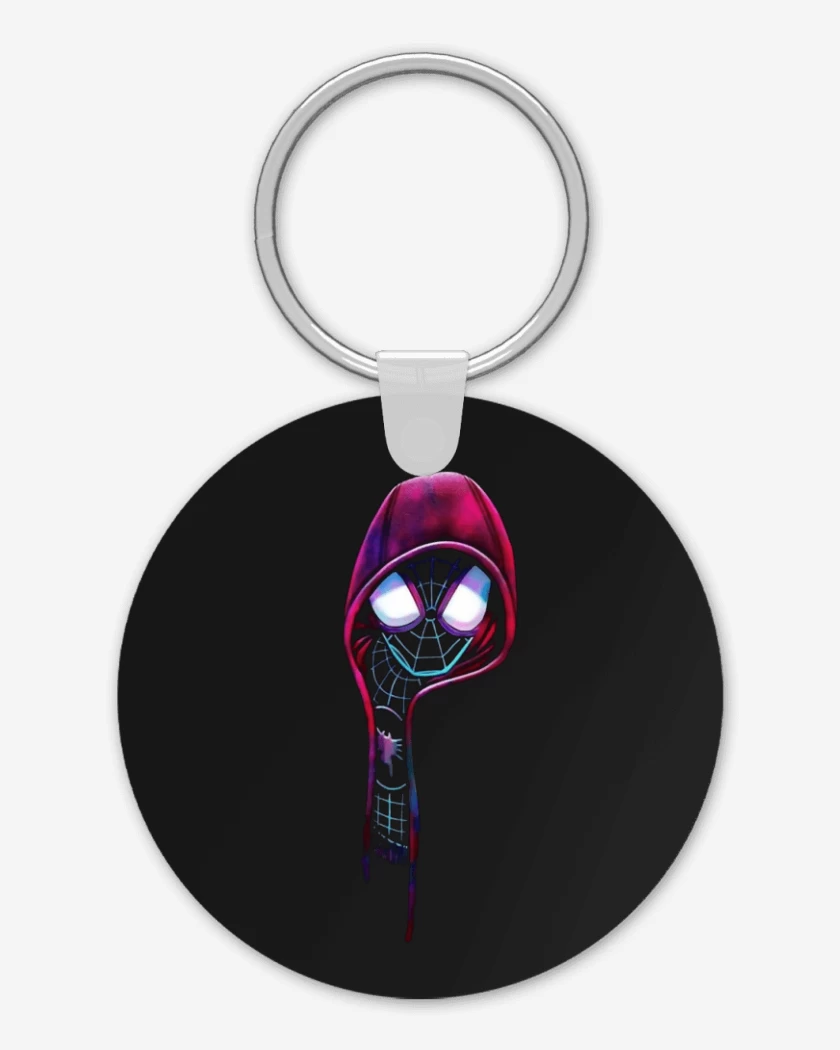 Llavero Negro de Spider Capucha 
