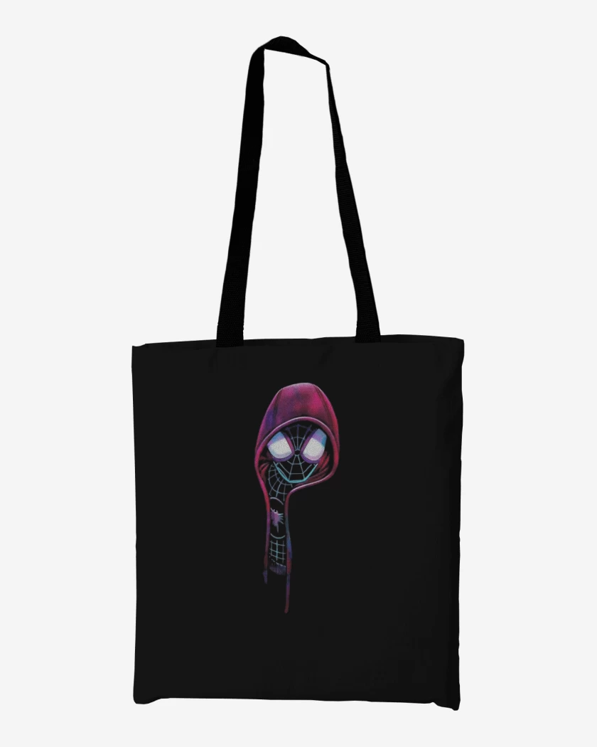 Totebag Negro de Spider Capucha 