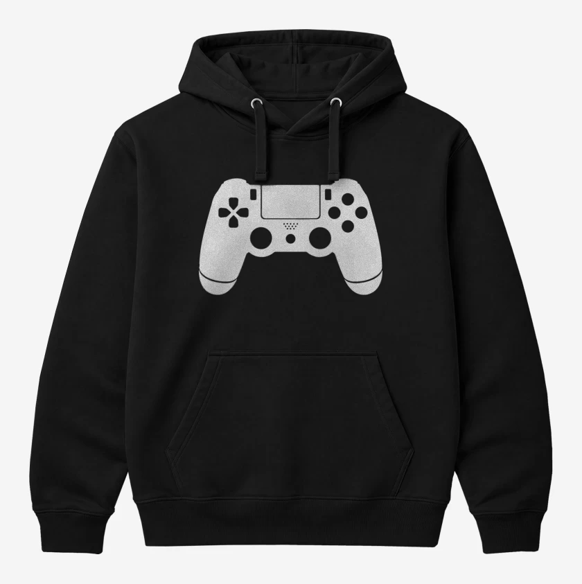 Polerón Canguro Negro de Joystick PS4