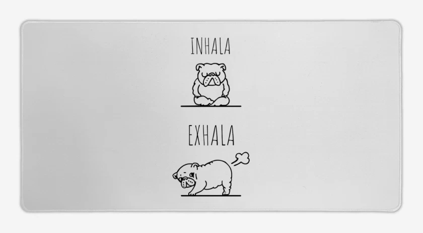Mouse pad Gamer Blanco de Inhala