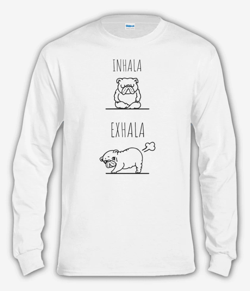Polera manga larga Blanco de Inhala