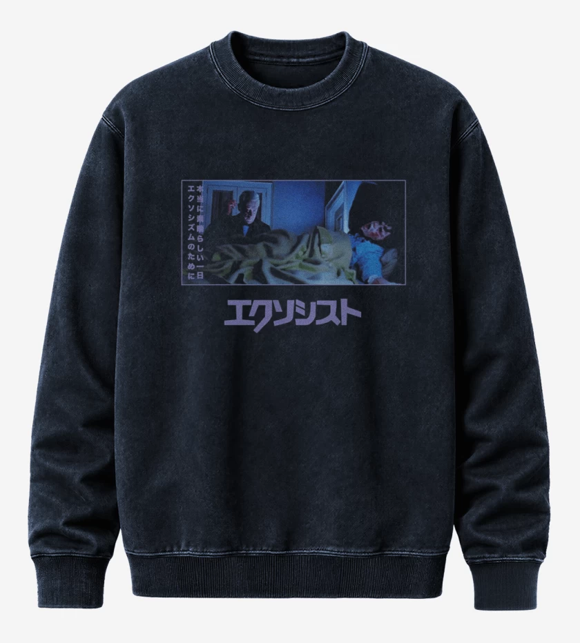 Poleron Polo Acid Wash Azul Marino de Kawaisorcist
