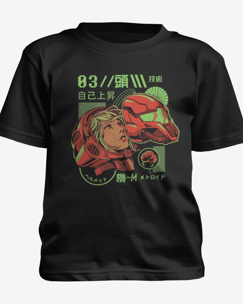 Polera de niño Negro de La samus 2