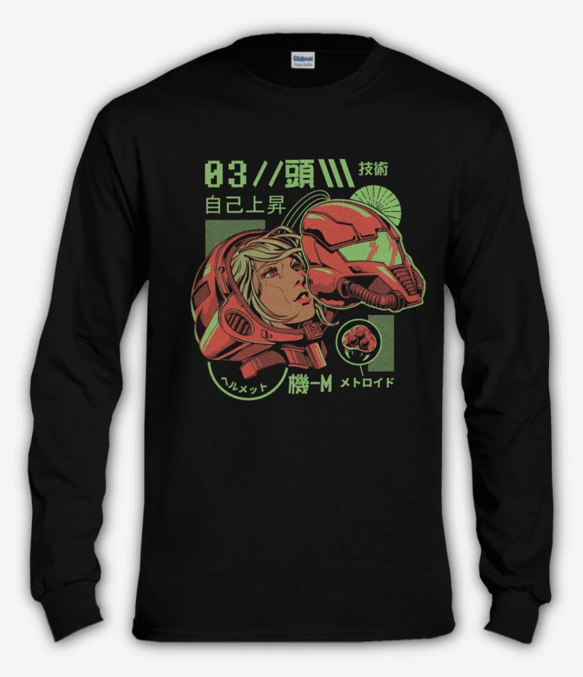 Polera manga larga Negro de La samus 2