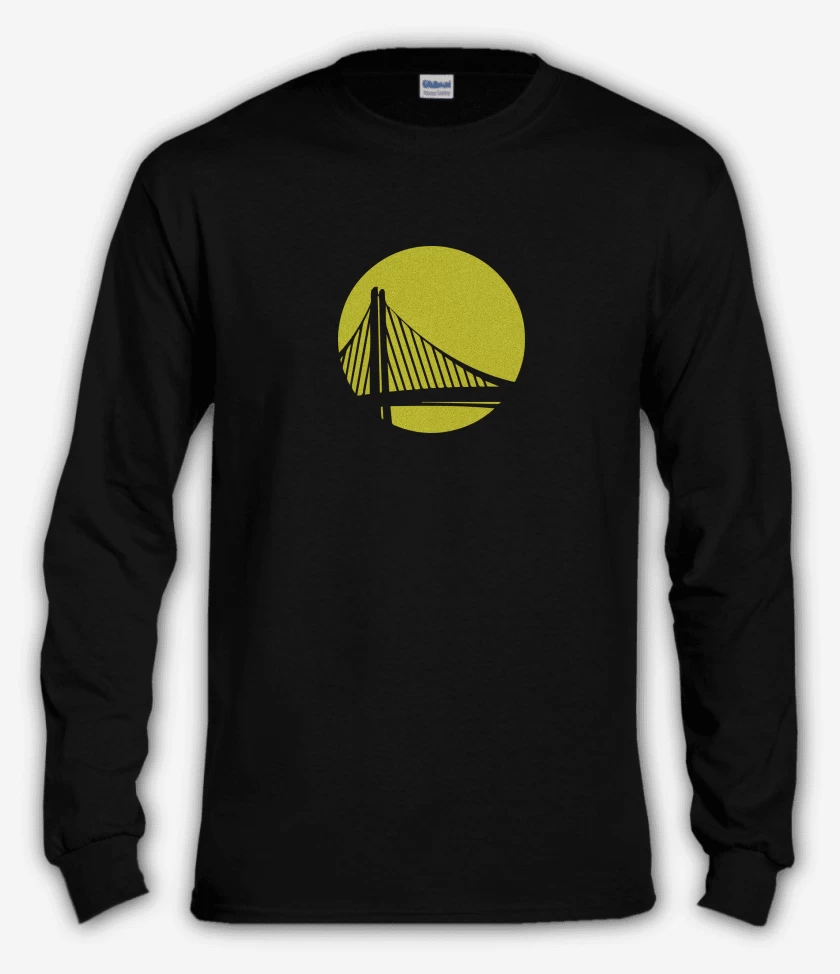 Polera manga larga Negro de Golden state
