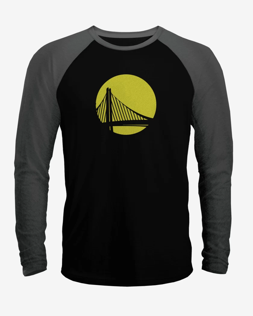 Polera Raglan Negro / Negro Heather de Golden state