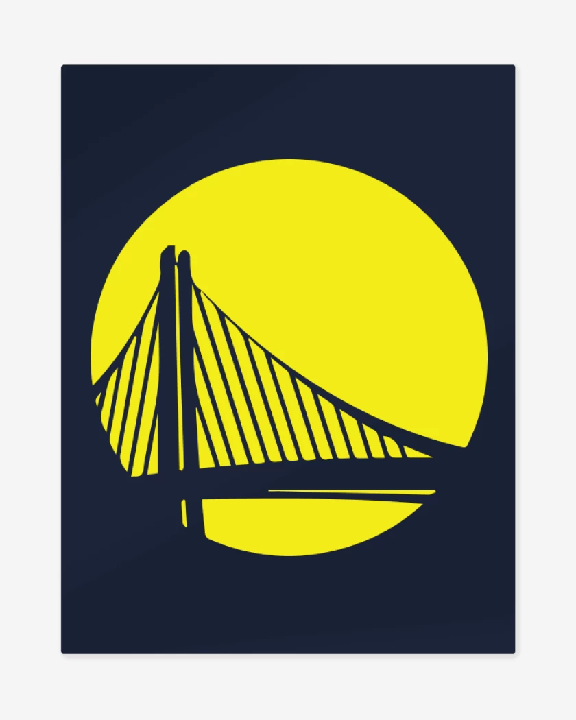 Print metalico Azul Marino de Golden state