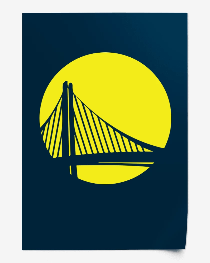 Print Azul Marino de Golden state