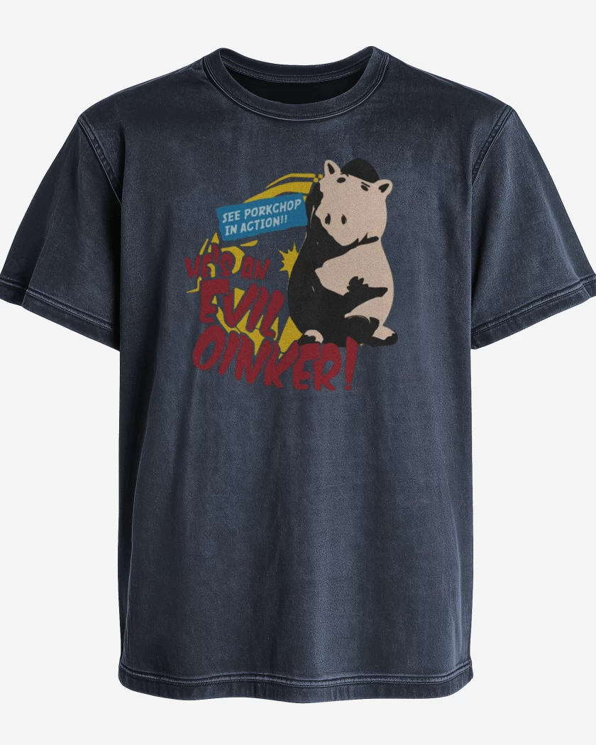 Polera desgastada Malvado doctor tocino