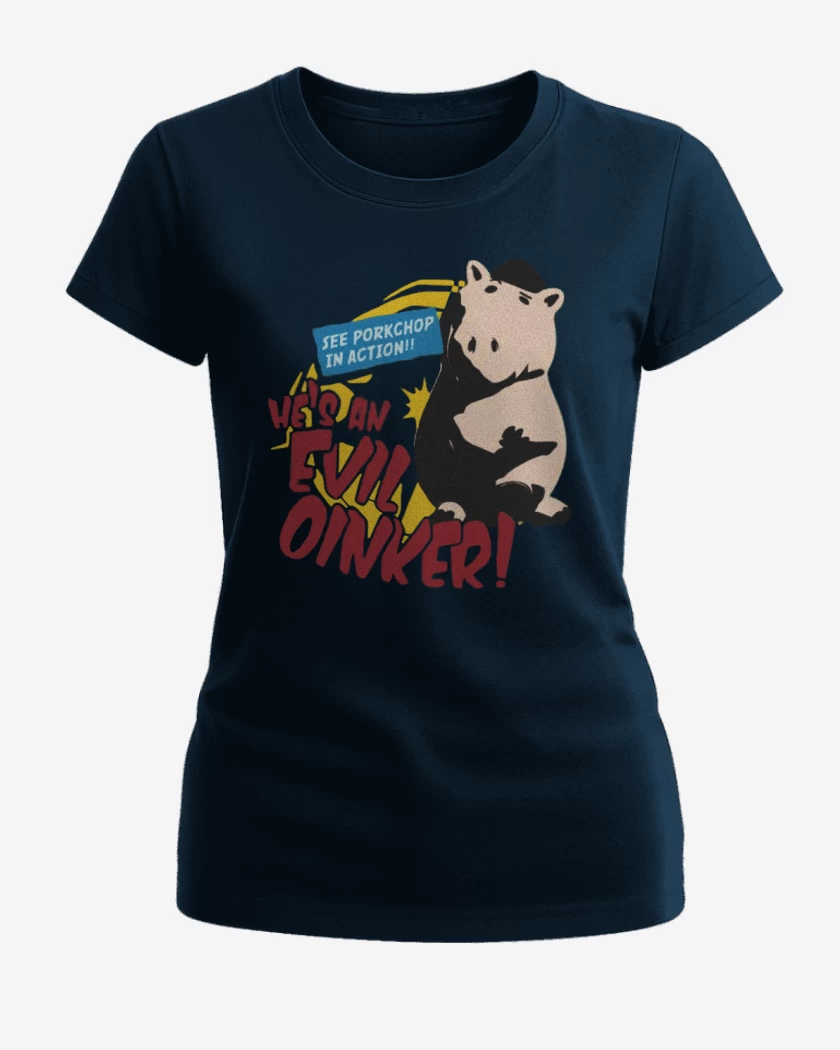 Polera de Mujer Azul Marino de Malvado doctor tocino