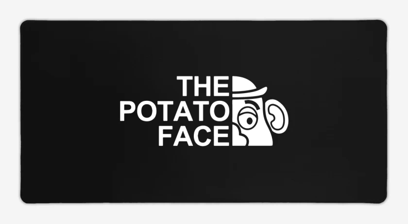 Mouse pad Gamer Negro de The Potato Face