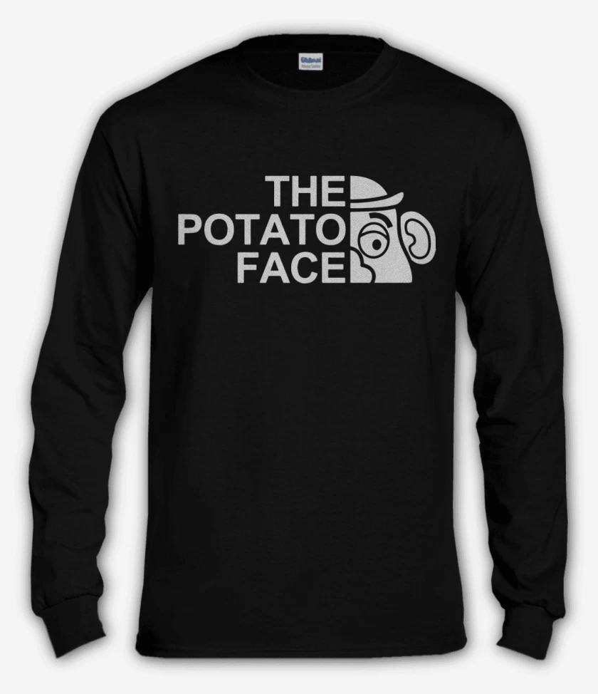 Polera manga larga Negro de The Potato Face
