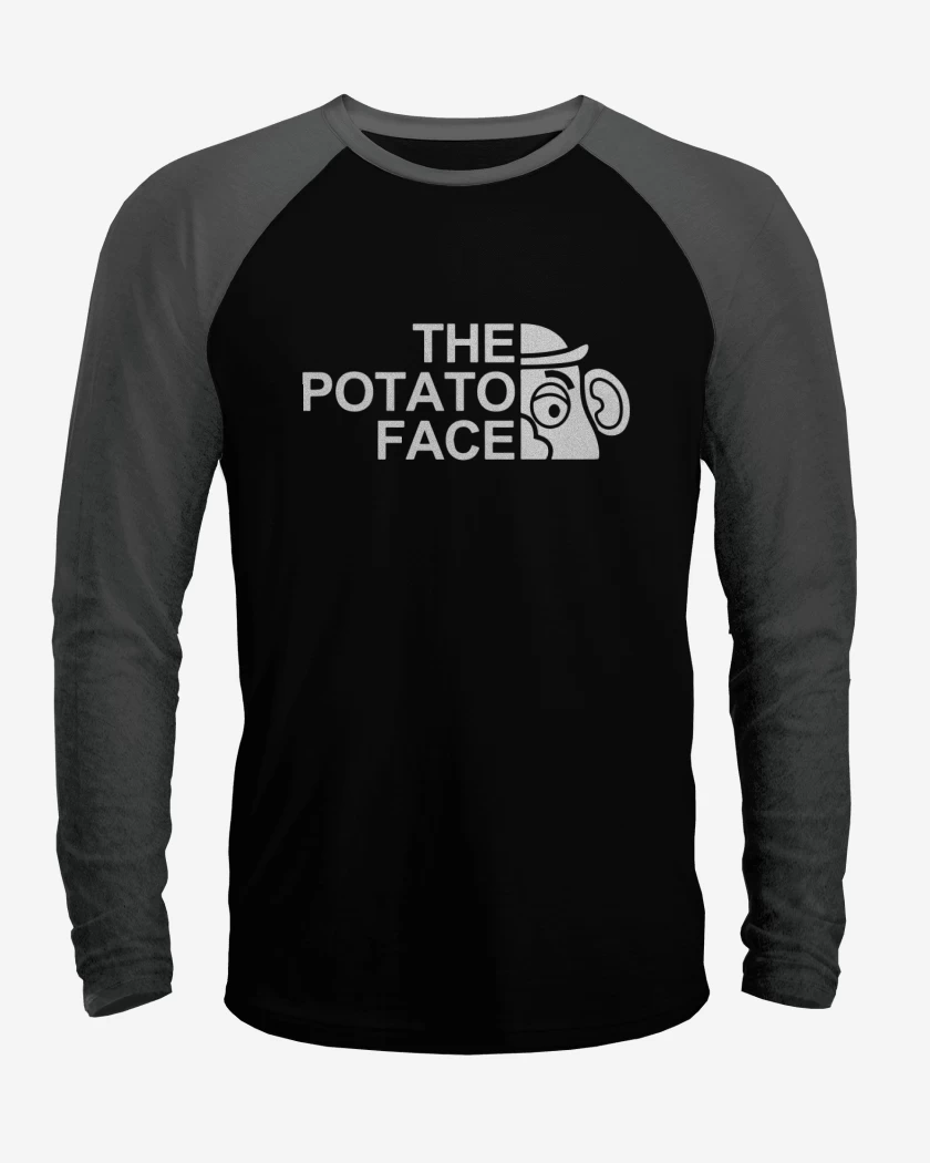 Polera Raglan Negro / Negro Heather de The Potato Face