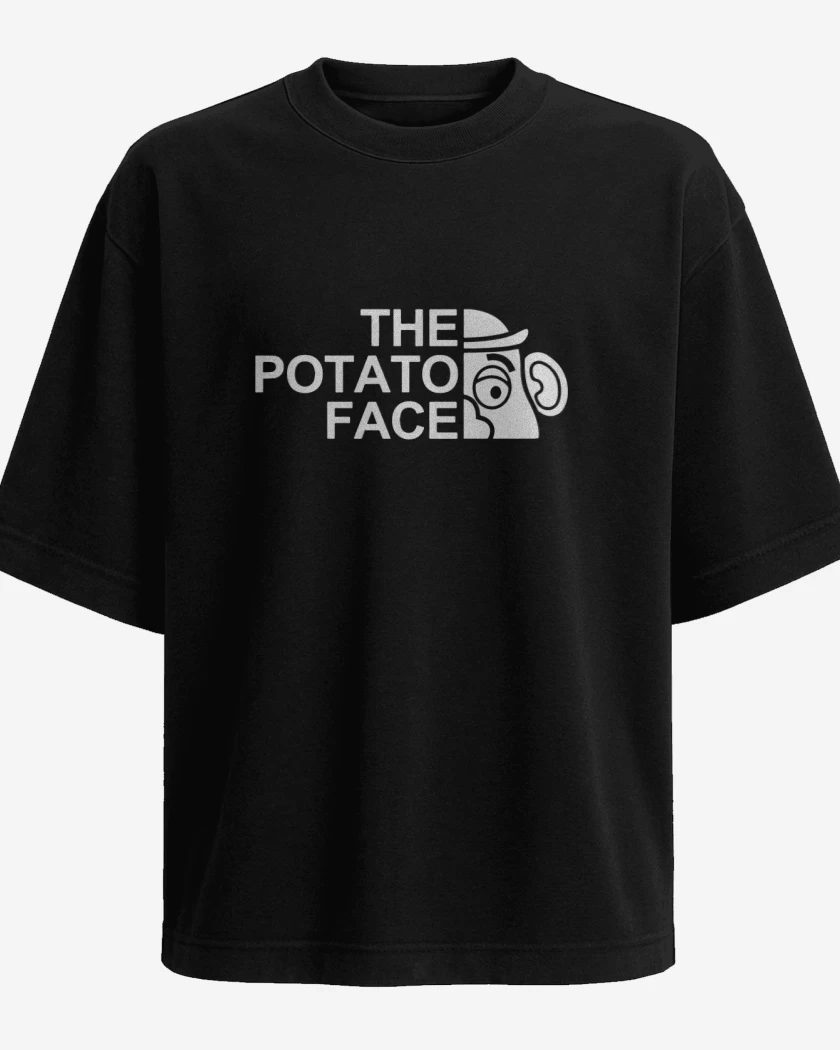 Polera Oversize Negro de The Potato Face