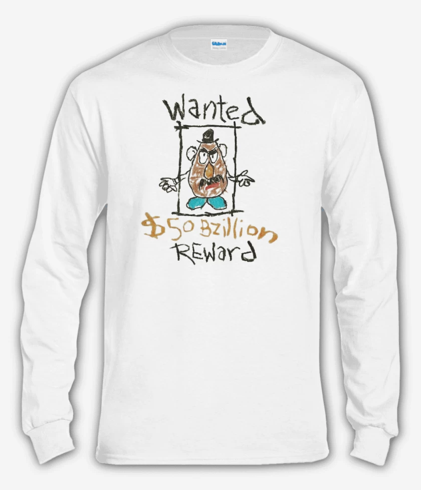 Polera manga larga Sr cara de papa recompensa