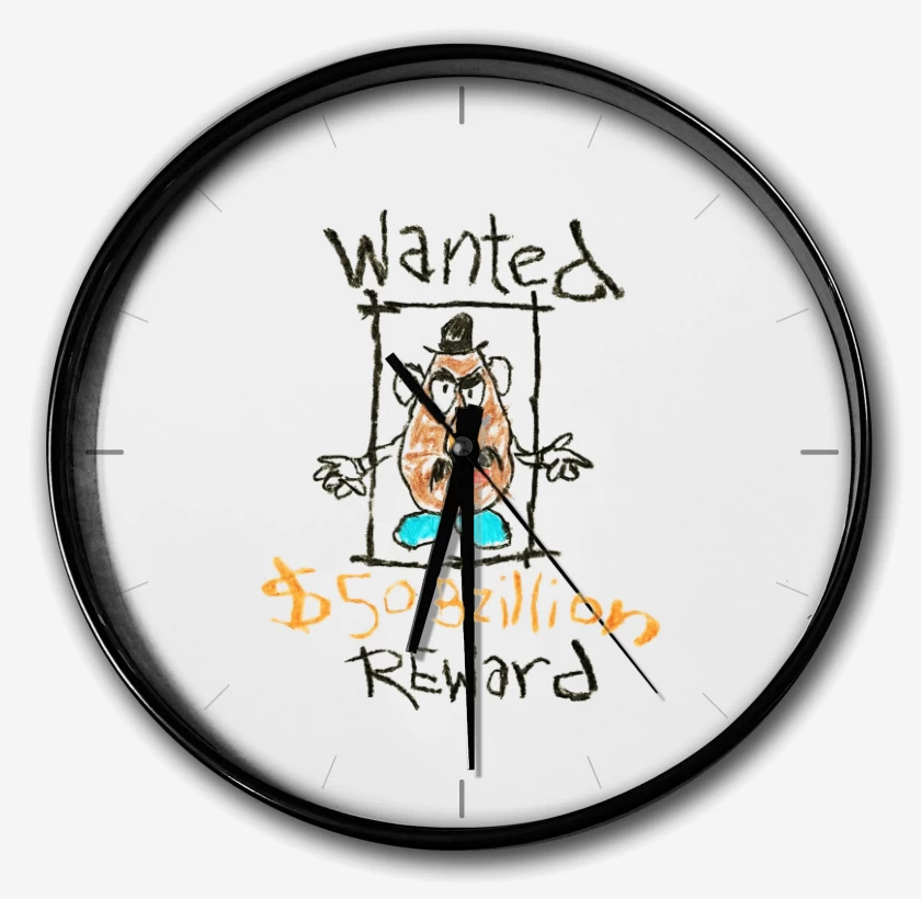 Reloj Blanco de Sr cara de papa recompensa
