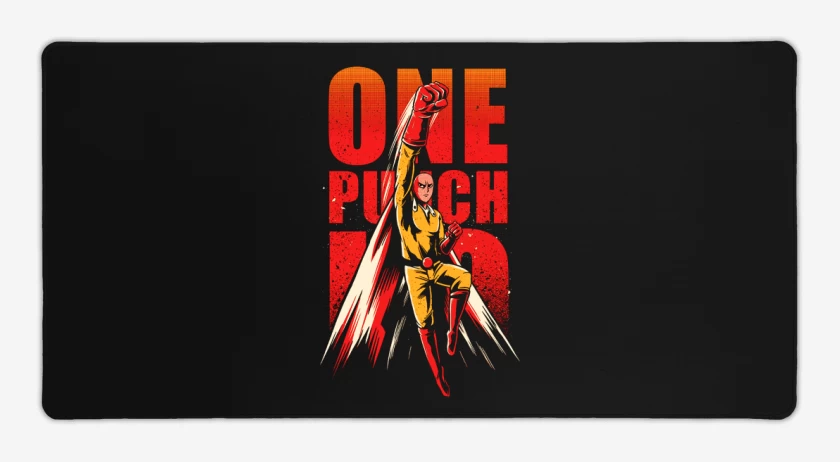 Mouse pad Gamer Negro de One punch man