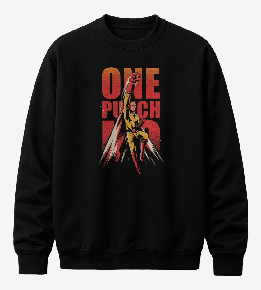 Poleron polo Negro de One punch man