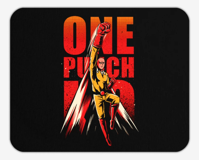 Mousepad Negro de One punch man