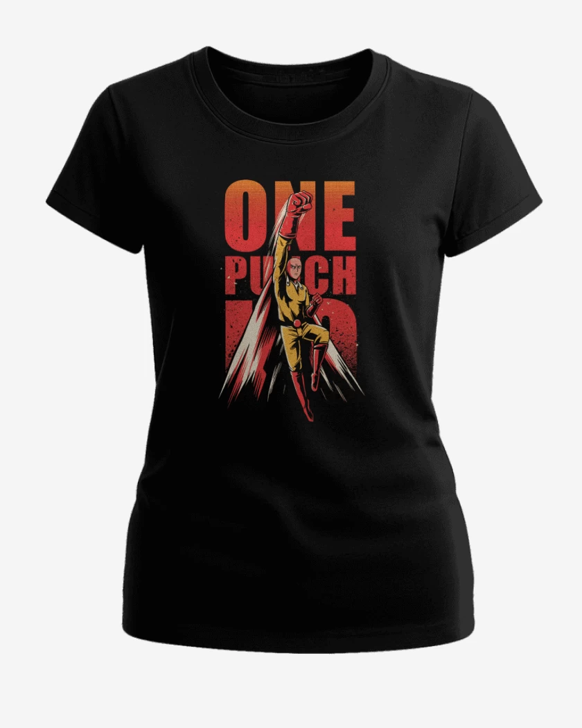 Polera de Mujer Negro de One punch man