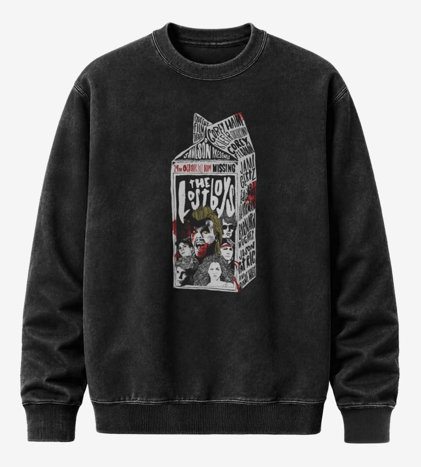 Poleron Polo Acid Wash Negro de The lost boys missing
