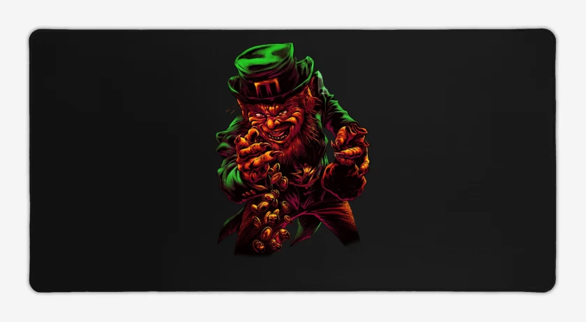 Mouse pad Gamer Negro de Leprechaun