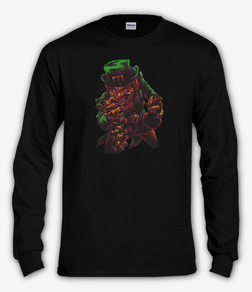 Polera manga larga Negro de Leprechaun