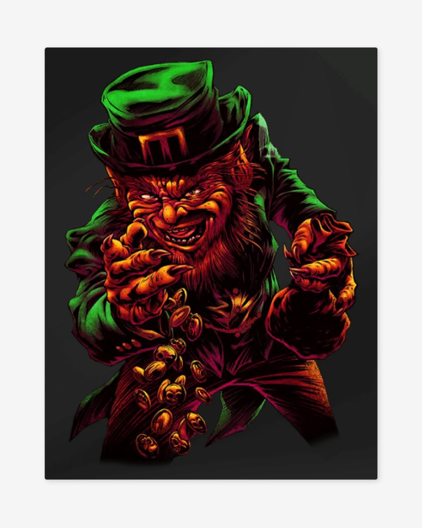 Print metalico Negro de Leprechaun