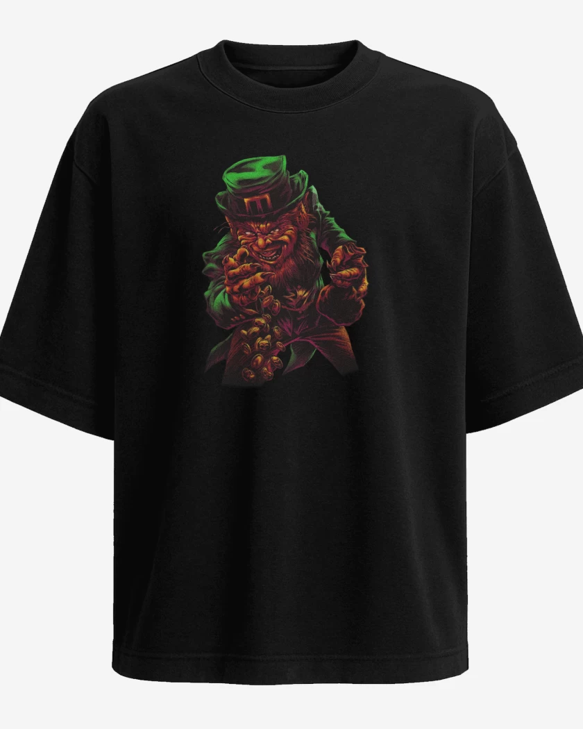 Polera Oversize Negro de Leprechaun