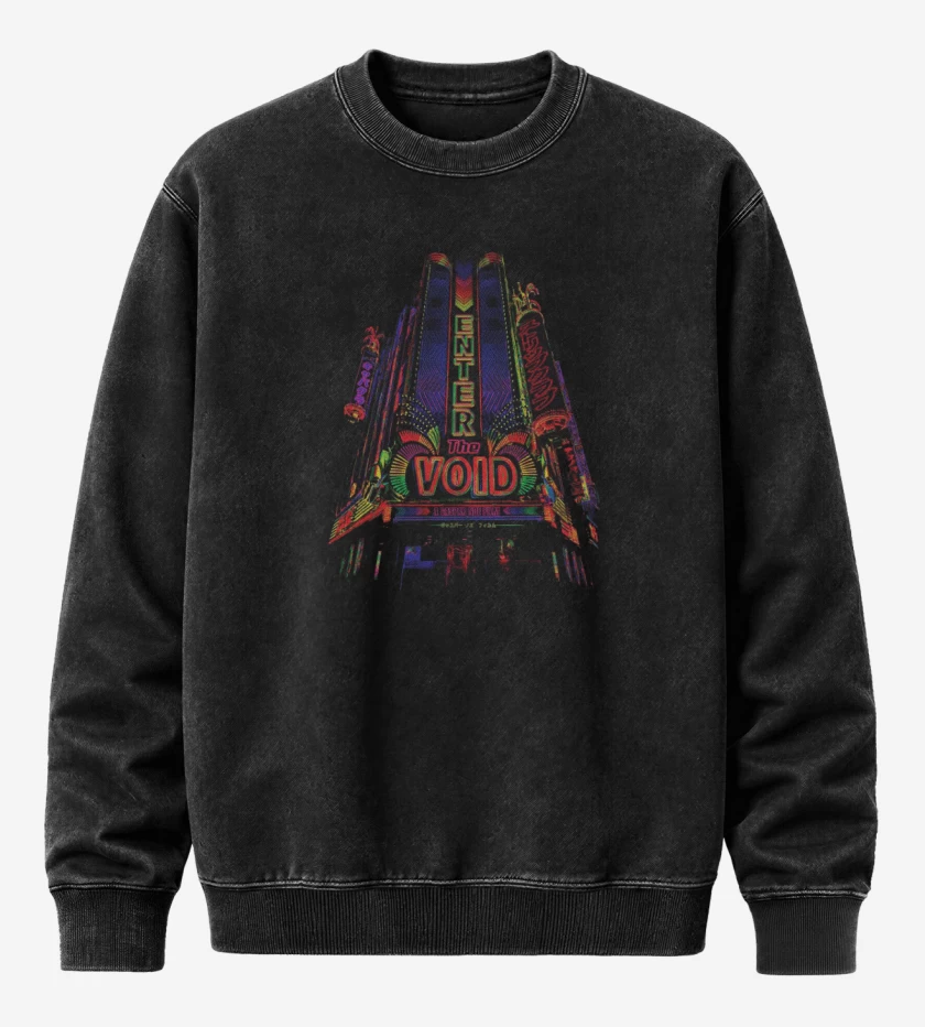 Poleron Polo Acid Wash Negro de Enter the void