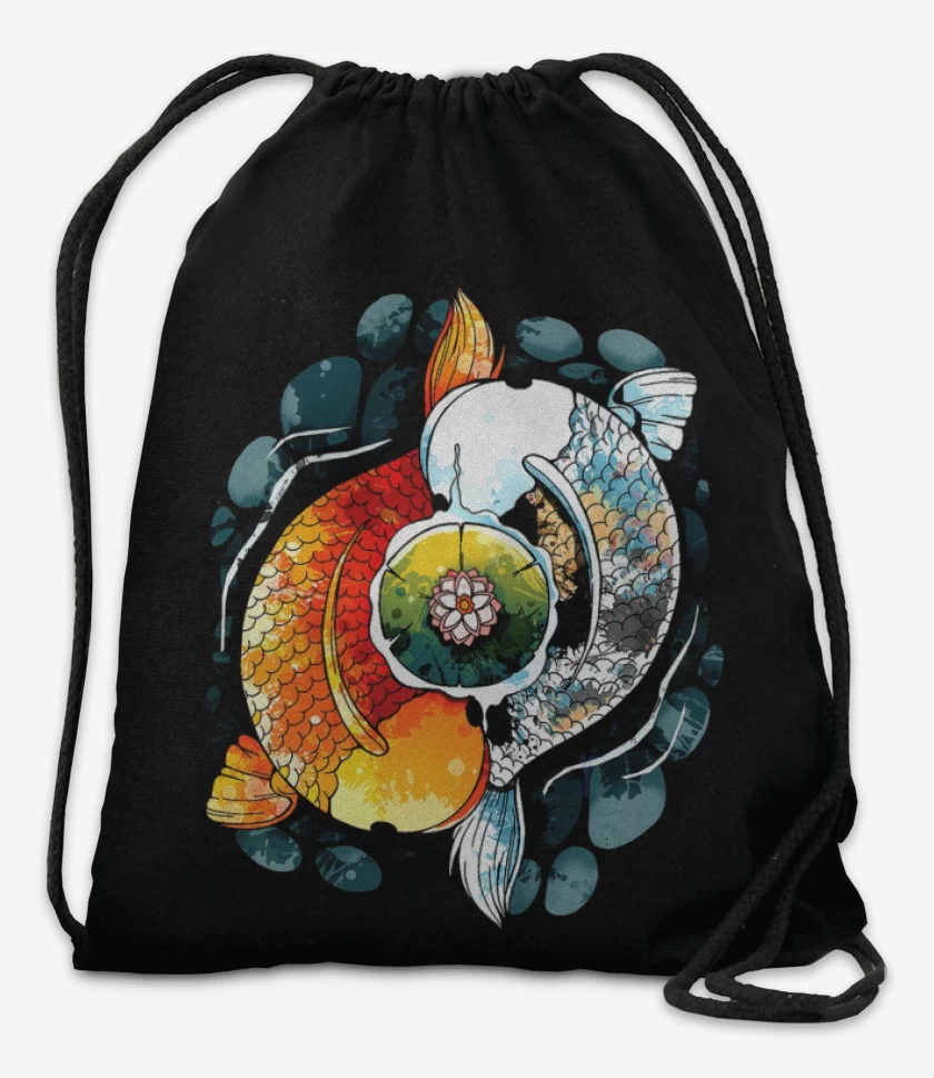 Mochila Negro de Ying Koi 
