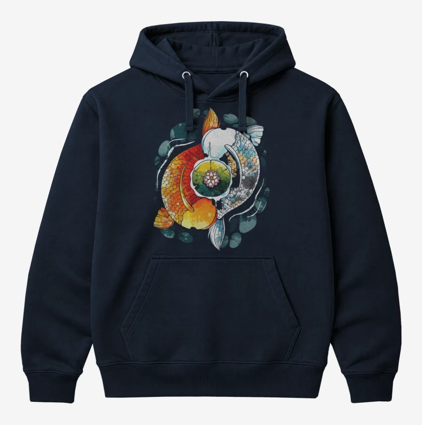 Polerón Canguro Azul Marino de Ying Koi 
