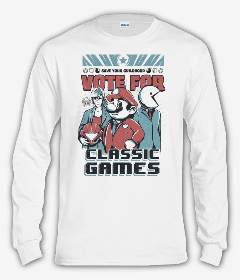 Polera manga larga Blanco de vote for