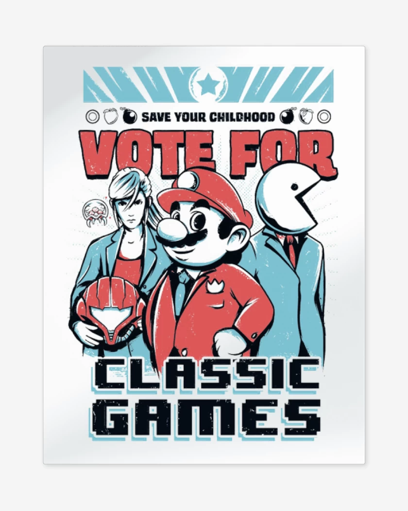 Print metalico Blanco de vote for