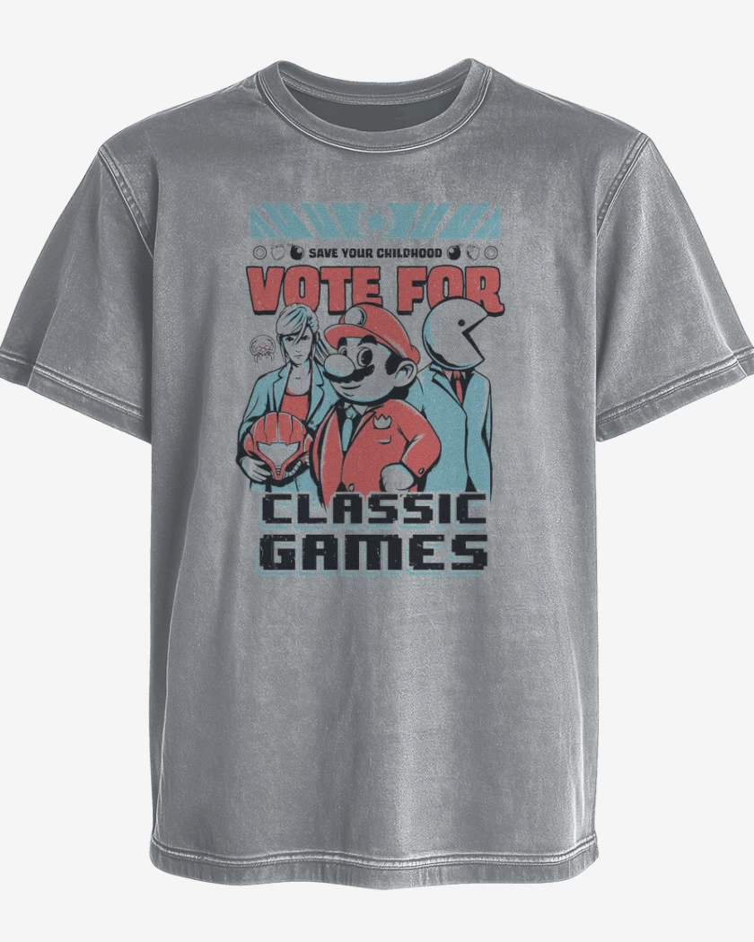 Polera desgastada Gris Melange de vote for