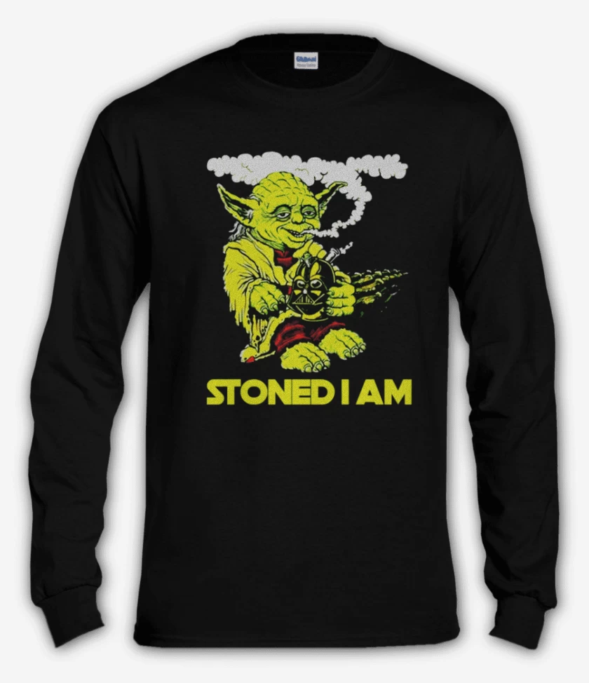 Polera manga larga Negro de Stoned i am