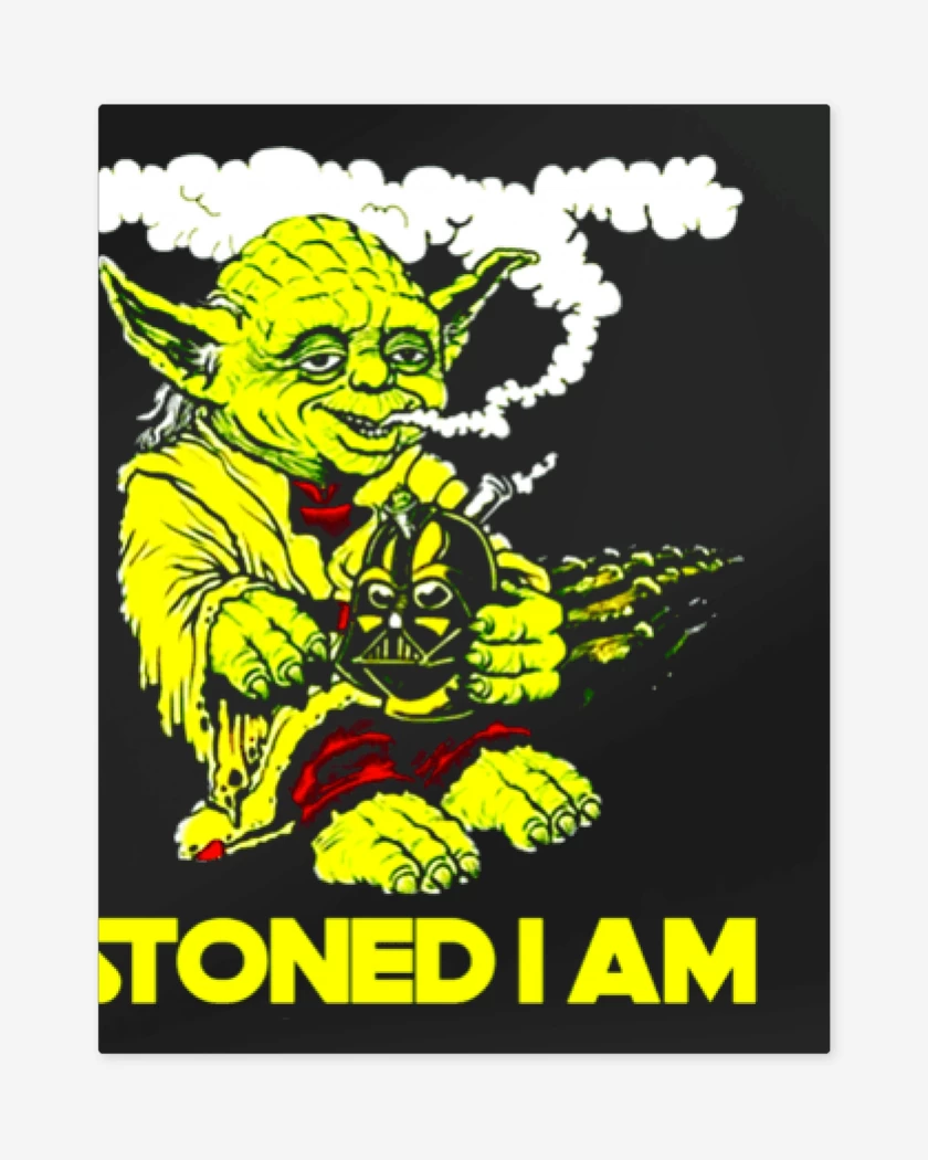 Print metalico Negro de Stoned i am